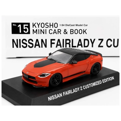 Kyosho | 07120P | 1/64 Ölçek | Nissan Fairlady Z Coupe Customized Edition 2023, Kitapçıklı Turuncu