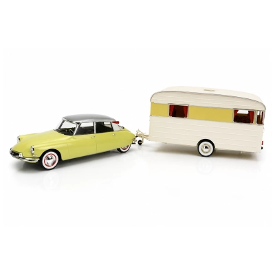 NOREV | 181762 | 1/18 Ölçek | Citroen DS19 with Roulotte 1960