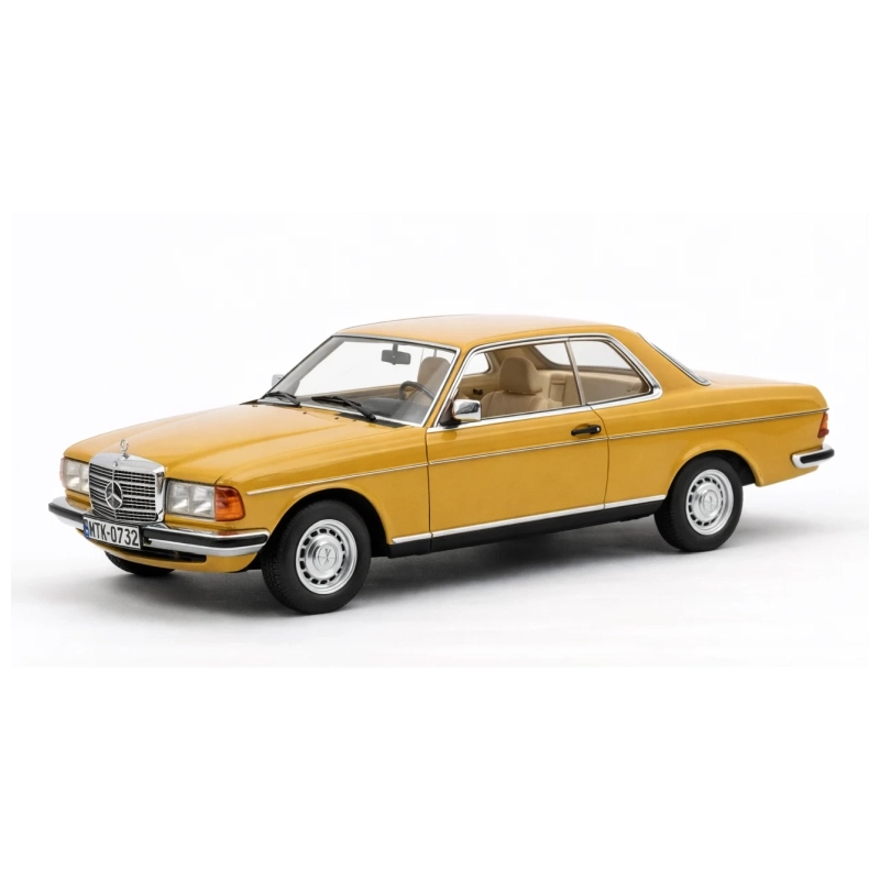 Norev | 183985 | 1/18 Ölçek | Mercedes-Benz 280 CE (C123) 1980 / Çöl Sarı (Sahara Yellow)
