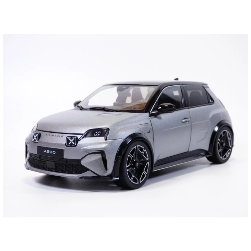 Norev | 185451 | 1/18 Ölçek | Renault Alpine A290 GT 2025 / Mat Tornade Gri / Siyah (Matt Tornade Grey / Black)