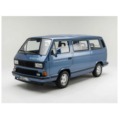 NOREV | 188540 | 1/18 Ölçek | Volkswagen T3 Multivan Minibus / Mavi (Blue Star)
