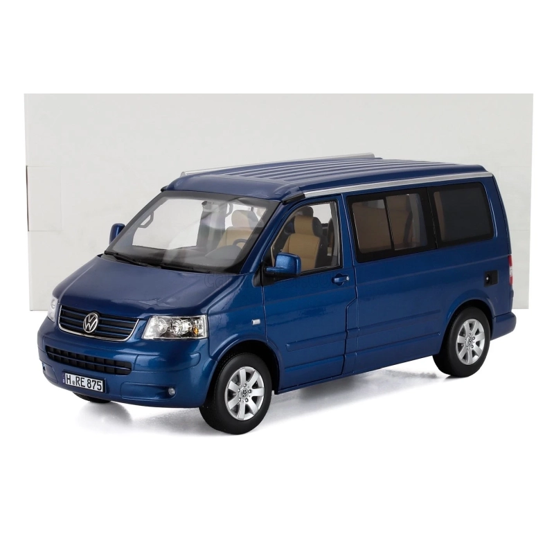 Norev | 188607 | 1/18 Ölçek | Volkswagen California 2003 (T5) / Ravenna Mavi Metalik (Ravenna Blue Metallic)