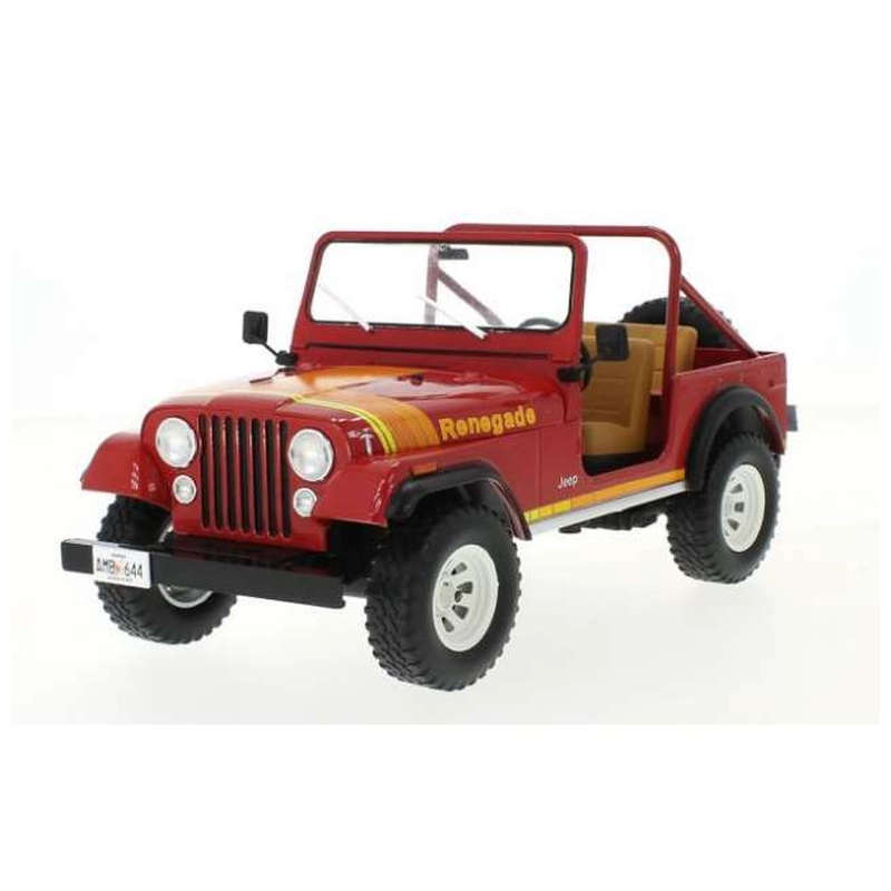 MCG 18110 1/18 Ölçek 1976 Jeep Cj-7 Renegade *Sealed Body*, Kırmızı