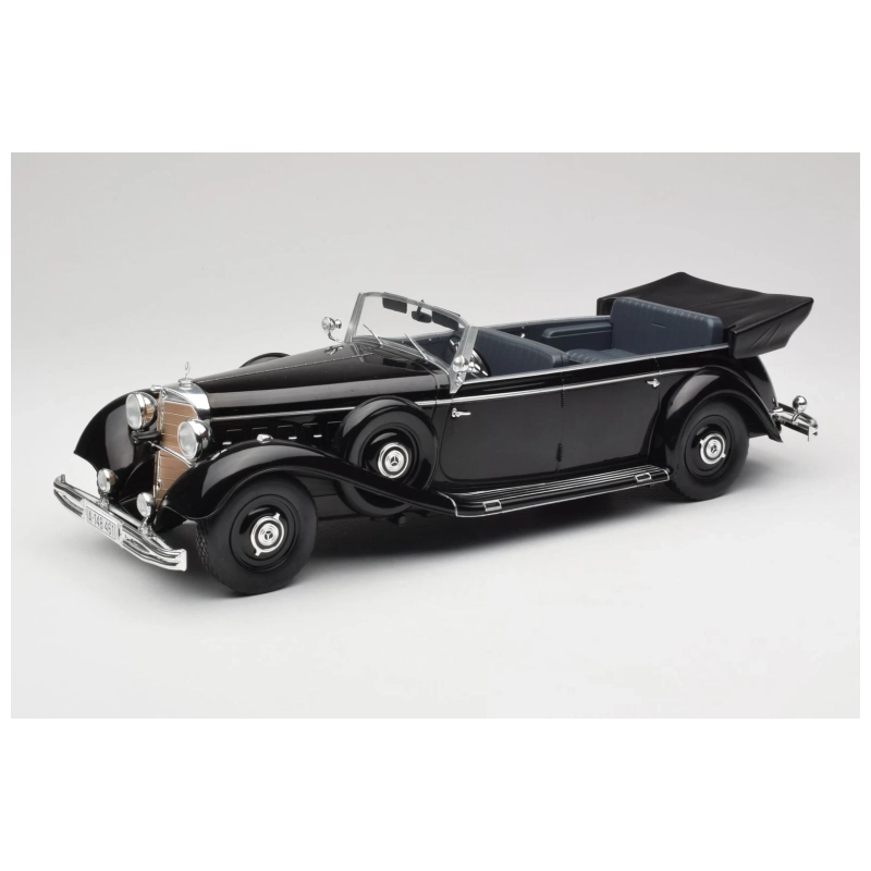 MCG | 18207 | 1/18 Ölçek 1938 Mercedes 770 (W150) Cabriolet, Siyah