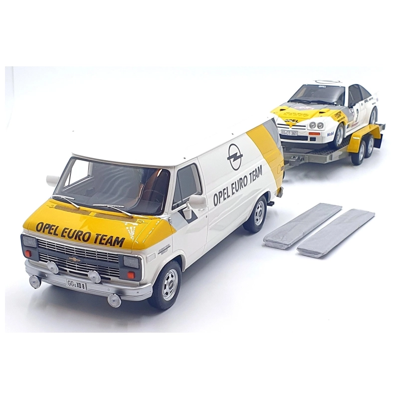 OTTO-MOBILE | OT491 | 1/18 Ölçek | Chevrolet Rally Set G30 Van Assistance -Limitli üretim 1500 Adet-